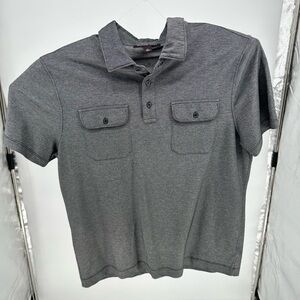 Michael Kors Men's Short-Sleeve Polo in Charcoal Gray